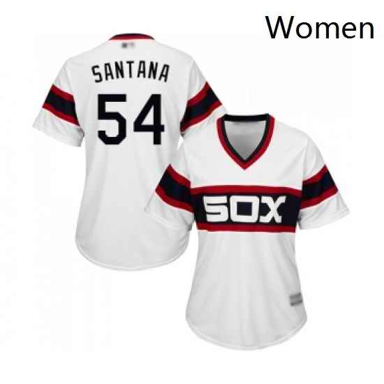 Womens Chicago White Sox 54 Ervin Santana Replica White 2013 Alternate Home Cool Base Baseball Jersey